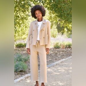 $510 Frank & Eileen Milan Travel Set Sz M ( damaged)